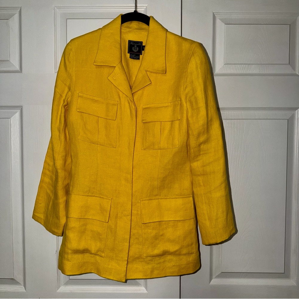 Faconnable by Albert Goldberg 100% Linen Jacket